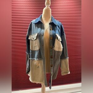 Stylish Denim Patchwork Jacket